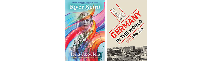 Book covers for "River Spirit" and "Germany in the World."